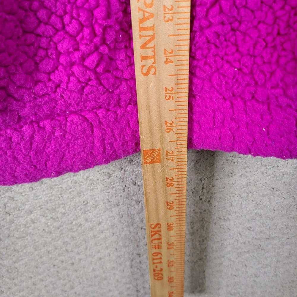 GAP Jacket Teen Girls 18-20 Pink Fuzzy Fleece‎ Zip Up Hoodie Teddy Faux Fur
